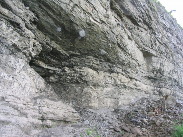 ナイアガラの滝　崖の地層